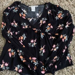 American Rag Long Sleeve flowery Top